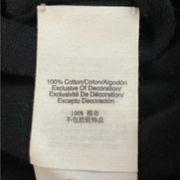 DKNY black cotton button down cardigan with beading size Large - Picture 5 of 7